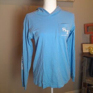 Baby Blue Southern Tide Long Sleeve with Hood - Size Small Adult